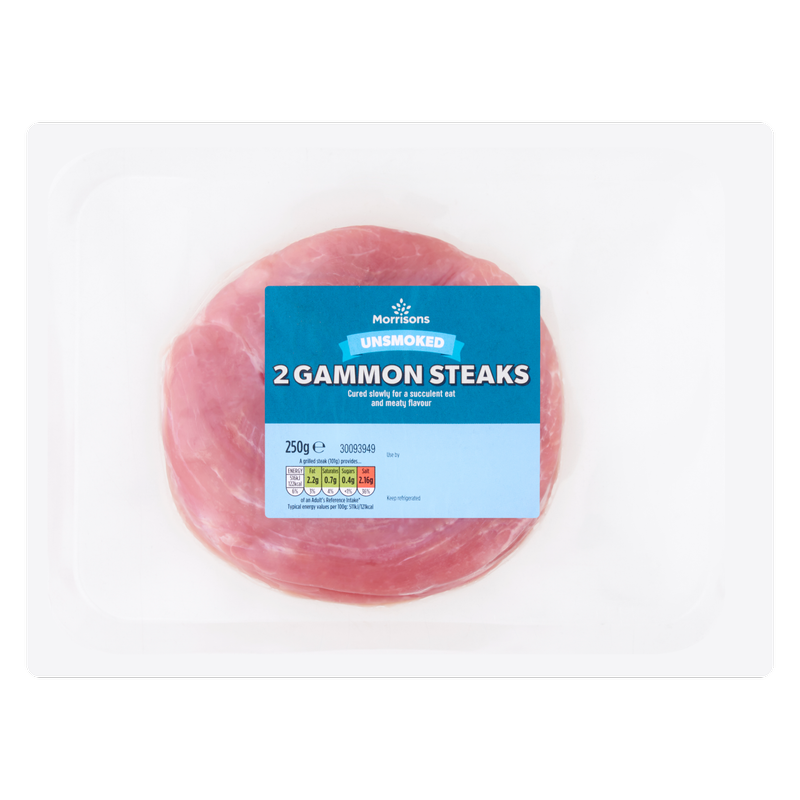 Morrisons Unsmoked Gammon Steaks, 2 x 125g