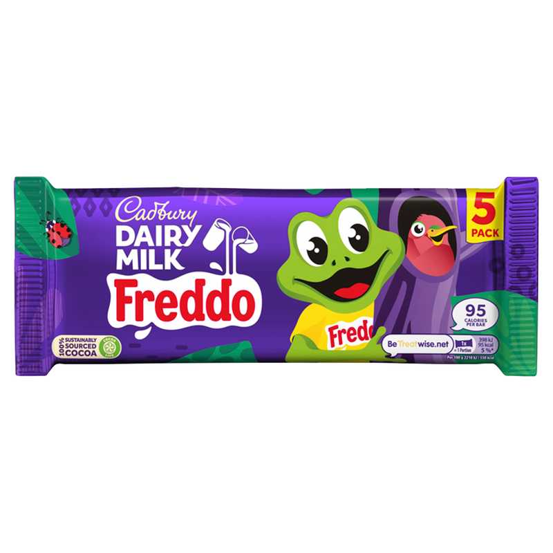 Cadbury Dairy Milk Freddo Chocolate Bar 5 Pack, 90g