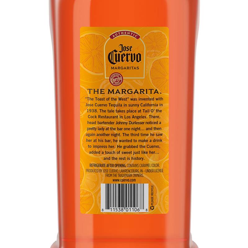 Jose Cuervo Authentic Margarita Grapefruit Tangerine Ready to Drink Cocktail 1.75L 9.95% ABV