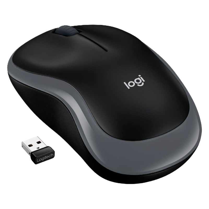 Logitech M185 Black Wireless Computer Mouse