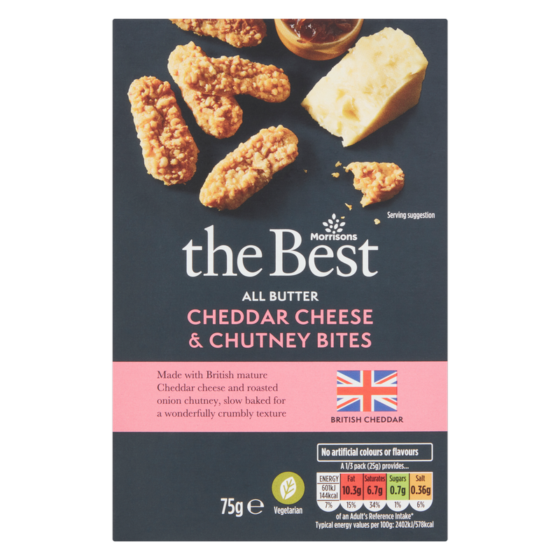 Morrisons The Best All Butter Cheddar Cheese & Chutney Bites, 75g