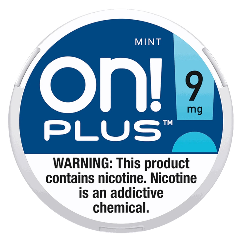 on! PLUS™ Mint Nicotine Pouch, 9mg