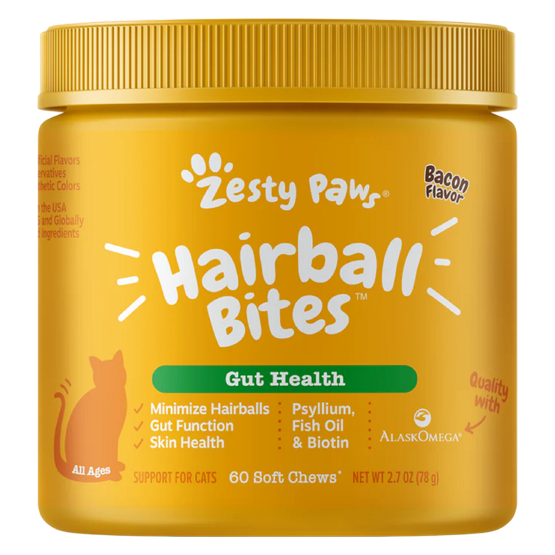 Zesty Paws Hairball Bites for Cats 60ct