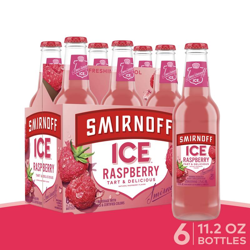 Smirnoff Ice Raspberry 6pk 11.2oz Btl 4.5% ABV