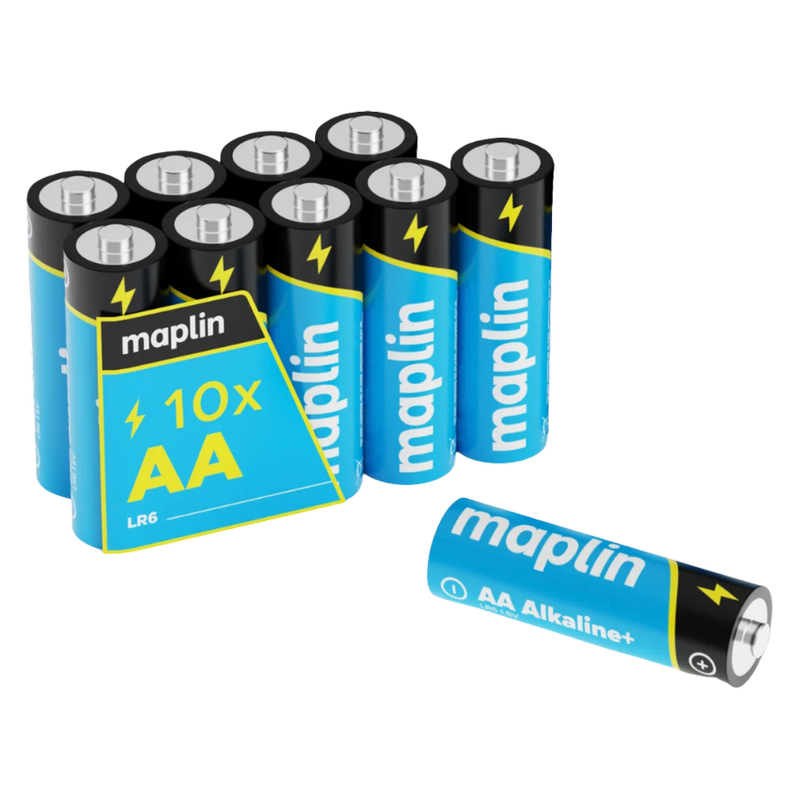 Maplin 10 AA Extra Long Life Batteries, 10pcs