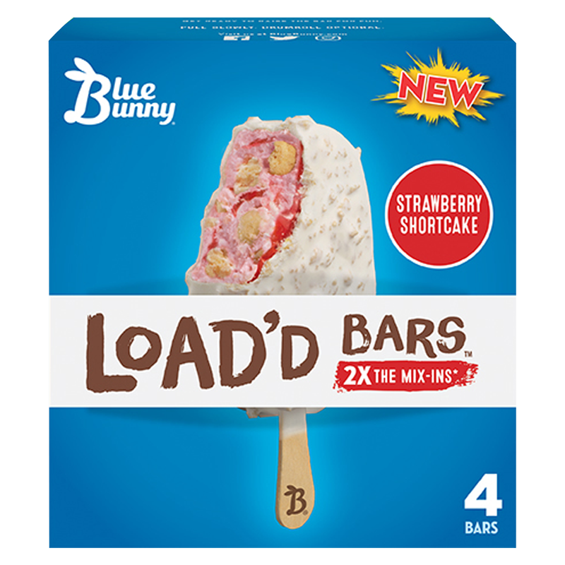 Blue Bunny Strawberry Shortcake Load'd Bars 4ct