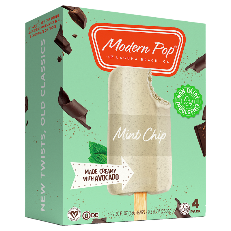 Modern Pop Mint Chip Avocado Based Ice Cream Bars 9.2oz