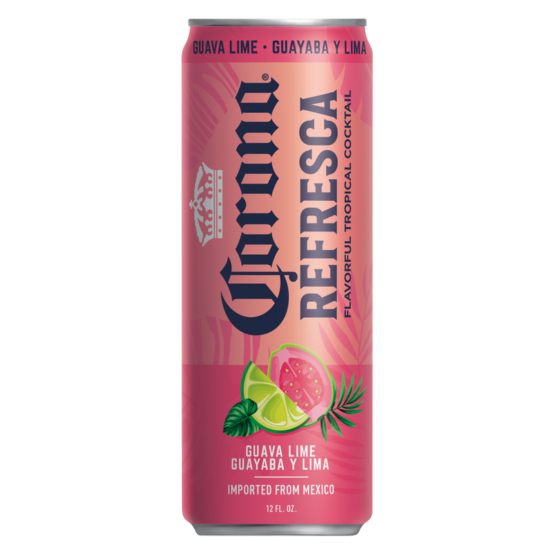 Corona Refresca Guava Lime Spiked Tropical Cocktail, 12 fl oz Can, 4.5% ABV