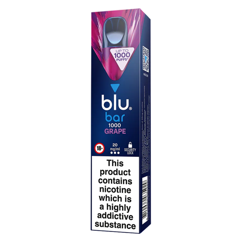 Blu Bar 1000 Grape 20mg/ml, 1pcs