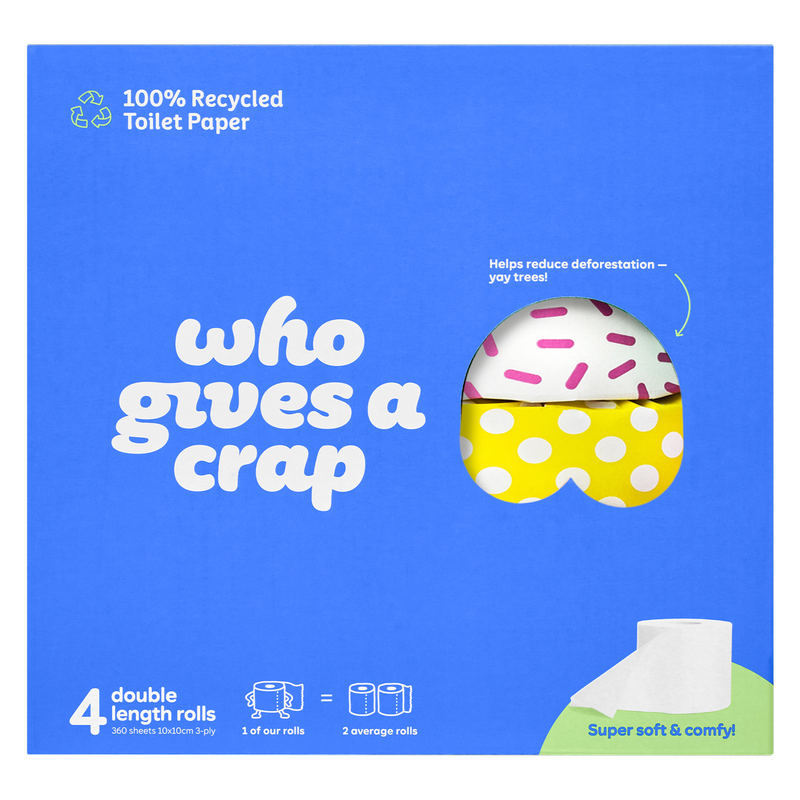 Who Gives A Crap Recycled Toilet Paper, 4pcs