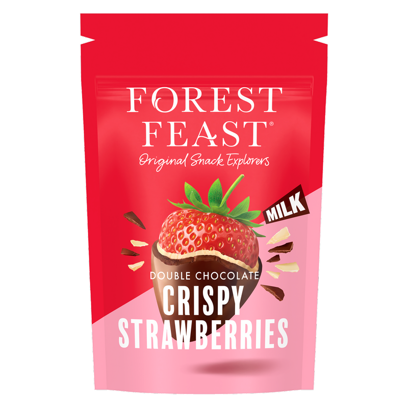 Forest Feast Milk Double Chocolate Crispy Strawberries, 100g