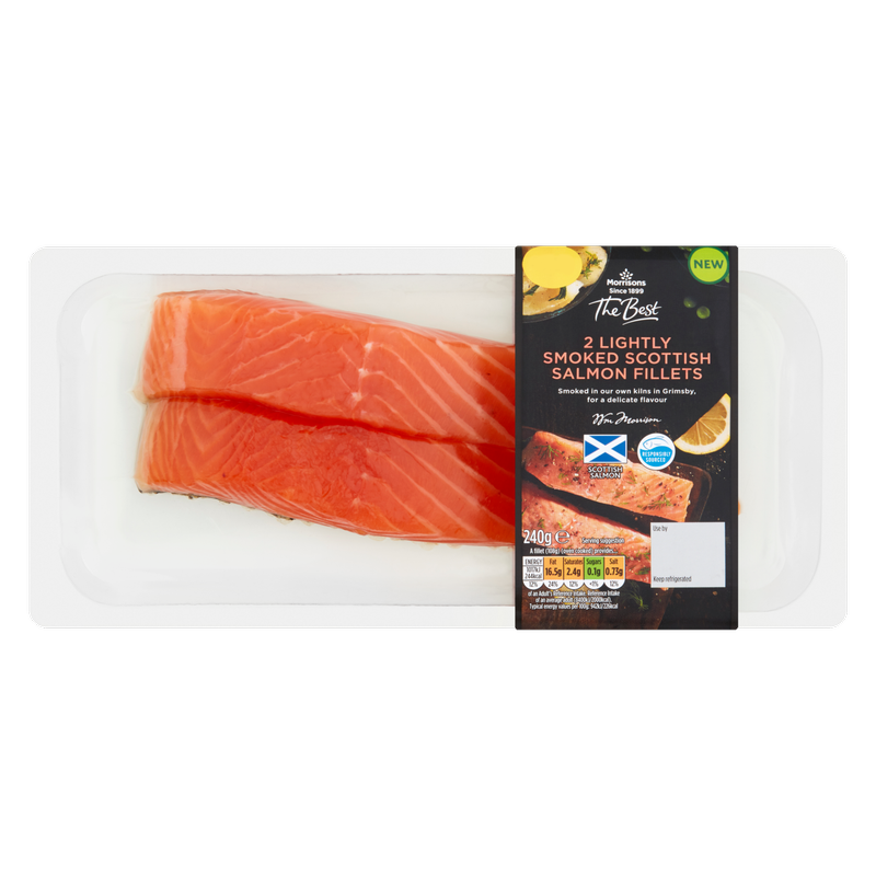 Morrisons The Best 2 Lightly Smoked Scottish Salmon Fillets, 240g