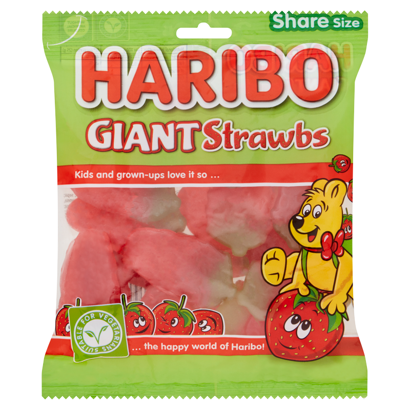 Haribo Giant Strawberries, 175g
