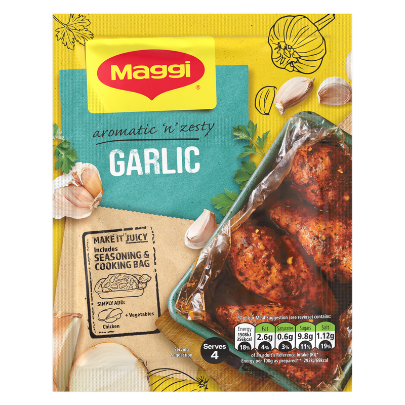 Maggi Gloriously Tasty Garlic Seasoning Mix, 30g