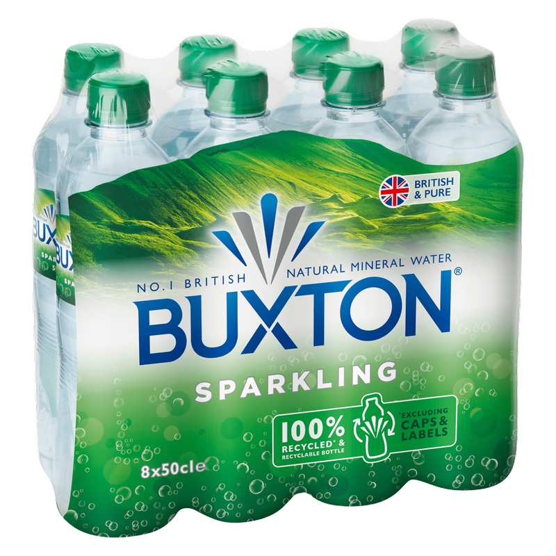 Buxton Sparkling Water, 8 x 500ml
