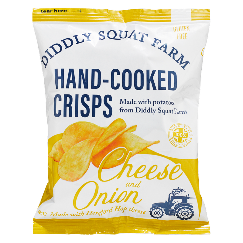 Diddly Squat Farm Cheese & Onion Crisps, 40g