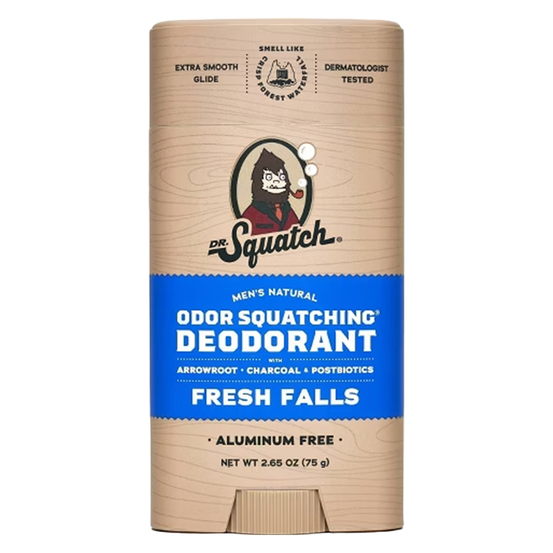 Dr. Squatch Men's Natural Deodorant Fresh Falls Scent 2.65 oz