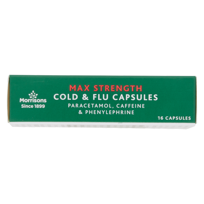 Morrisons Max Strength Cold & Flu Relief Capsules, 16pcs