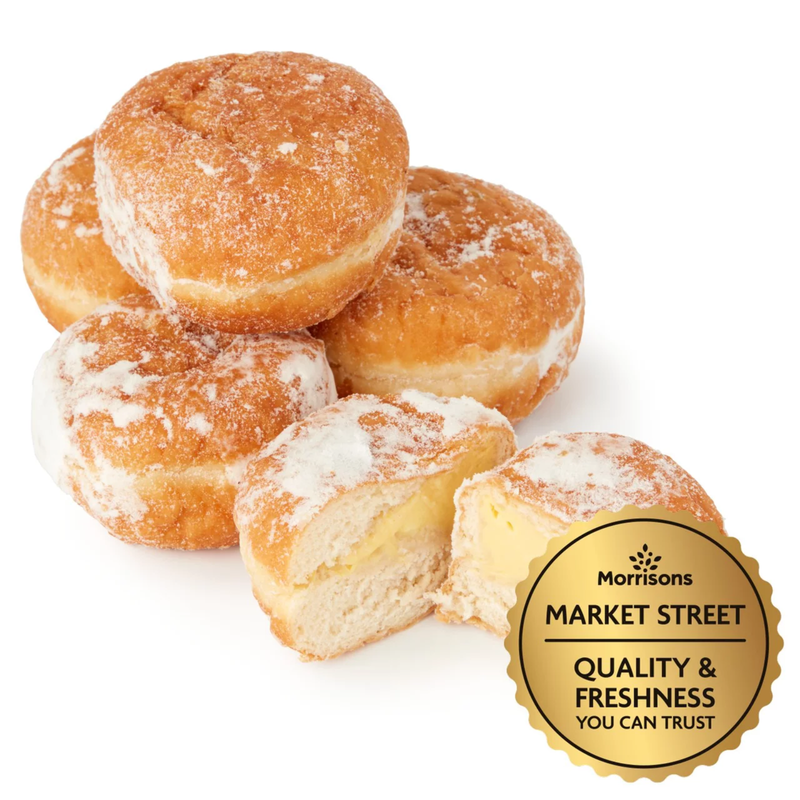 Morrisons Custard Doughnuts, 5pcs