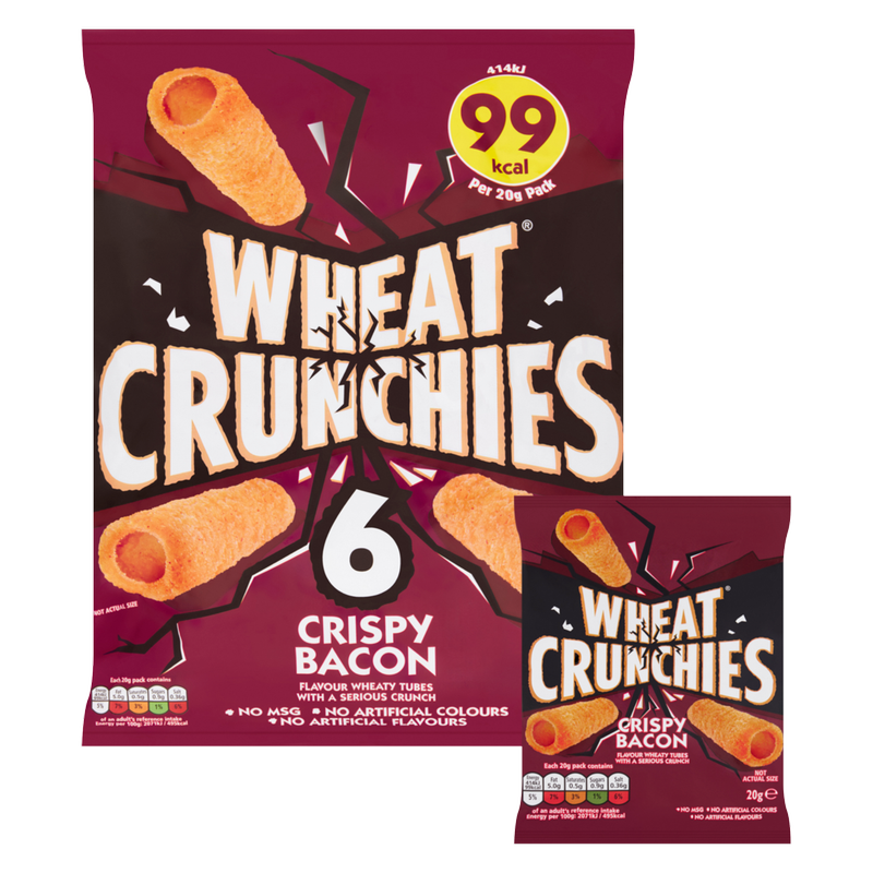 Wheat Crunchies Crispy Bacon, 6 x 20g
