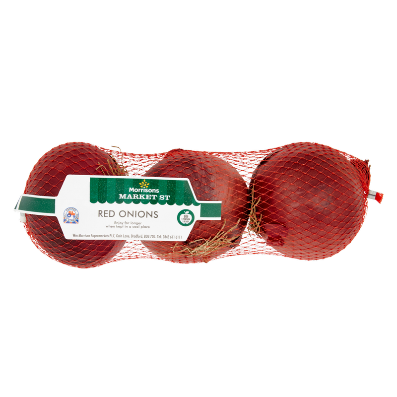 Morrisons Red Onions, 3pcs