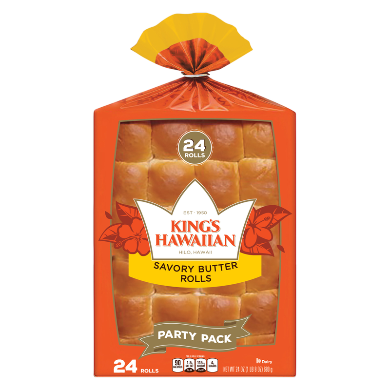 King's Hawaiian Savory Butter Rolls - 24ct/24oz