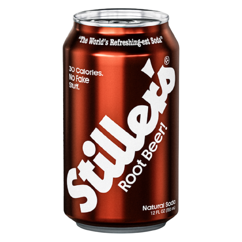 Stiller's Soda Root Beer Natural Soda 12oz Can