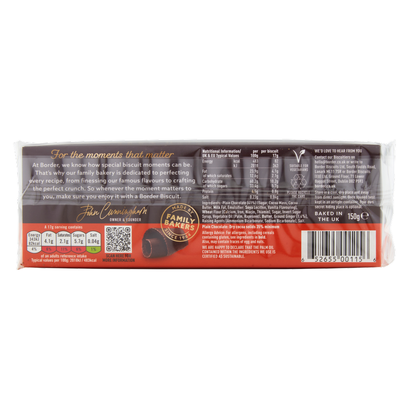 Border Biscuits Dark Chocolate Ginger, 150g