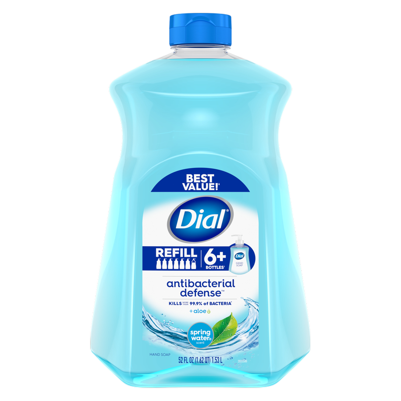 Dial Liquid Hand Soap Refill Spring Water, 52 oz