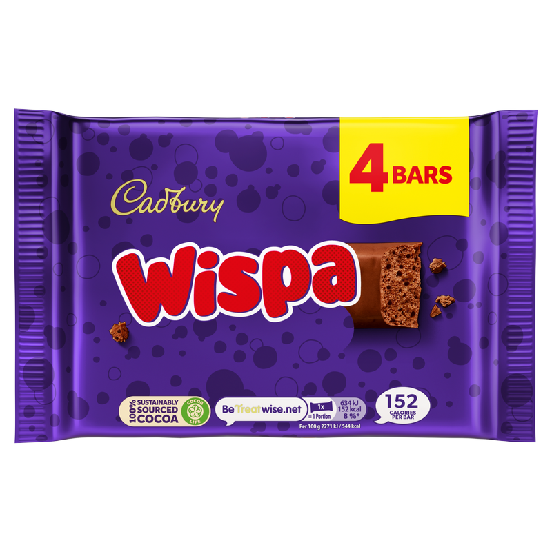 Cadbury Wispa, 4 x 27.9g