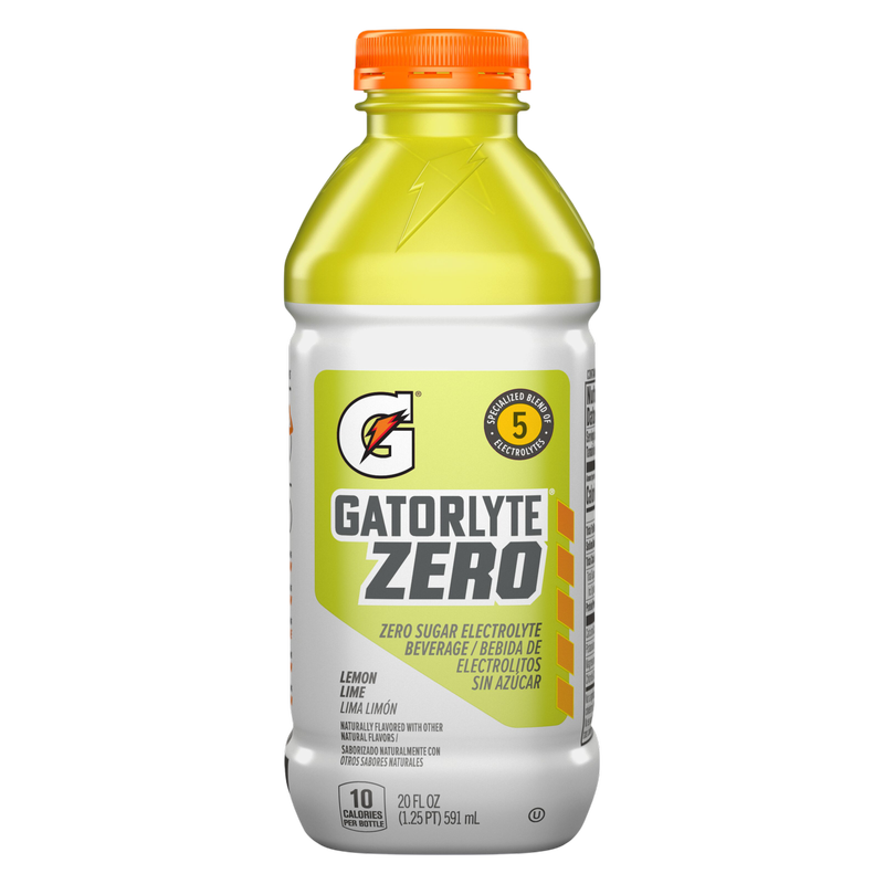 Gatorlyte Zero Sugar Lemon Lime 20oz Btl