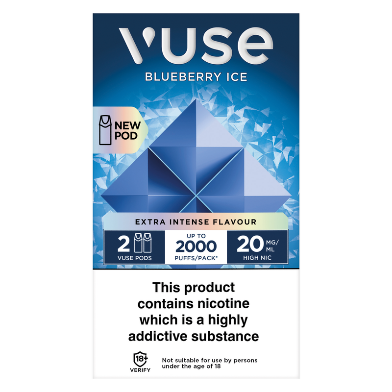Vuse v-Pro Pod Blueberry Ice 20mg/ml, 2 x 2ml
