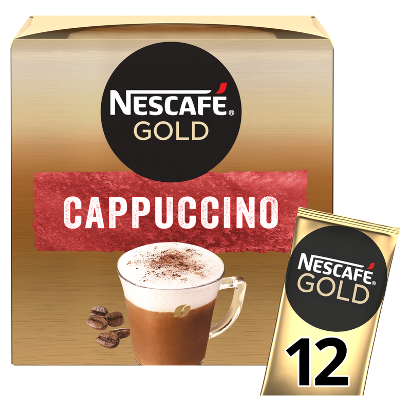 Nescafe Gold Cappuccino 12 Sachets, 186g