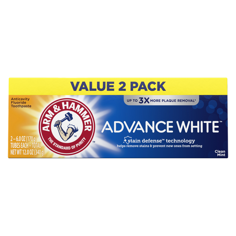 Arm & Hammer Advanced White Toothpaste, 6.0oz Twin Pack