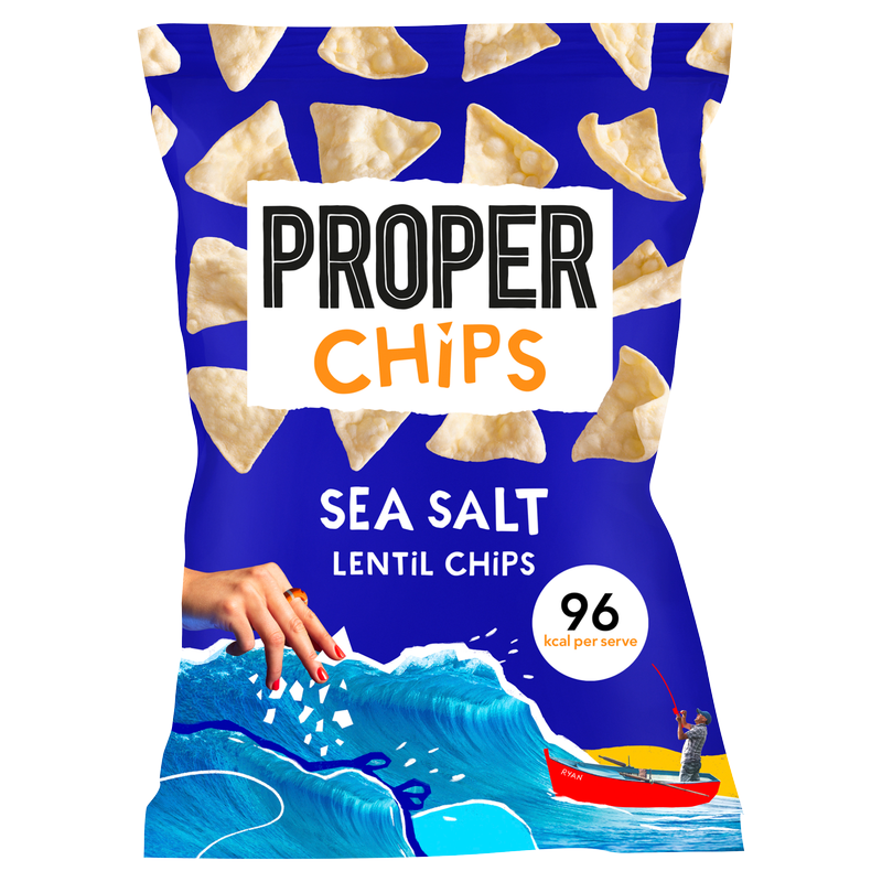 Properchips Sea Salt Lentil Chips, 85g