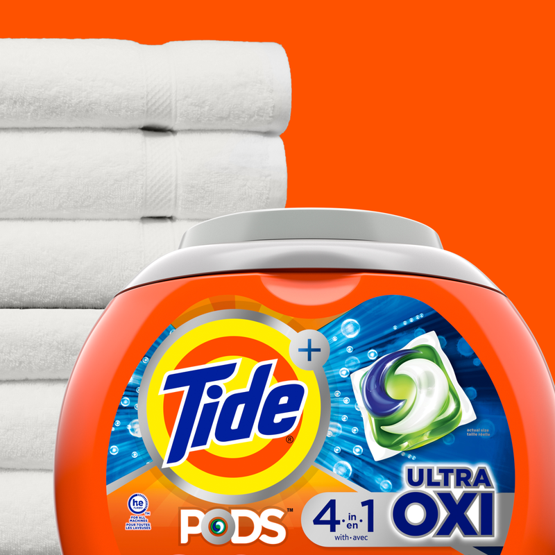 Tide PODS Liquid Laundry Detergent Pacs with Ultra Oxi 32ct