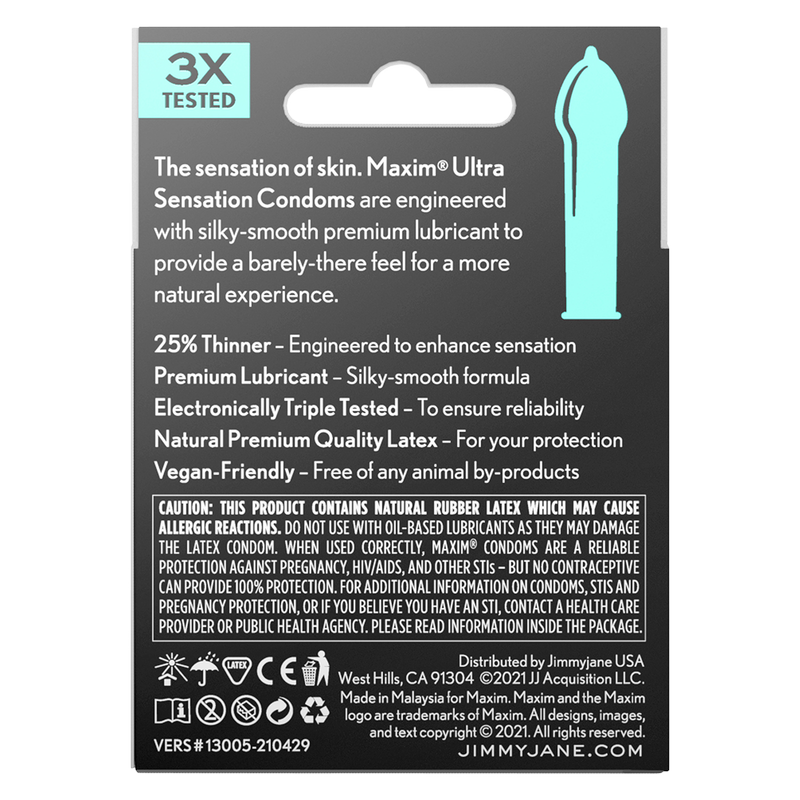 MAXIM Ultra Sensation Condoms 3pk