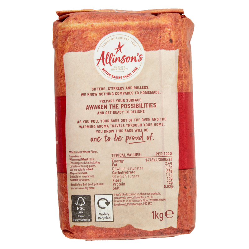 Allinson's Plain Wholemeal Baking Flour, 1kg