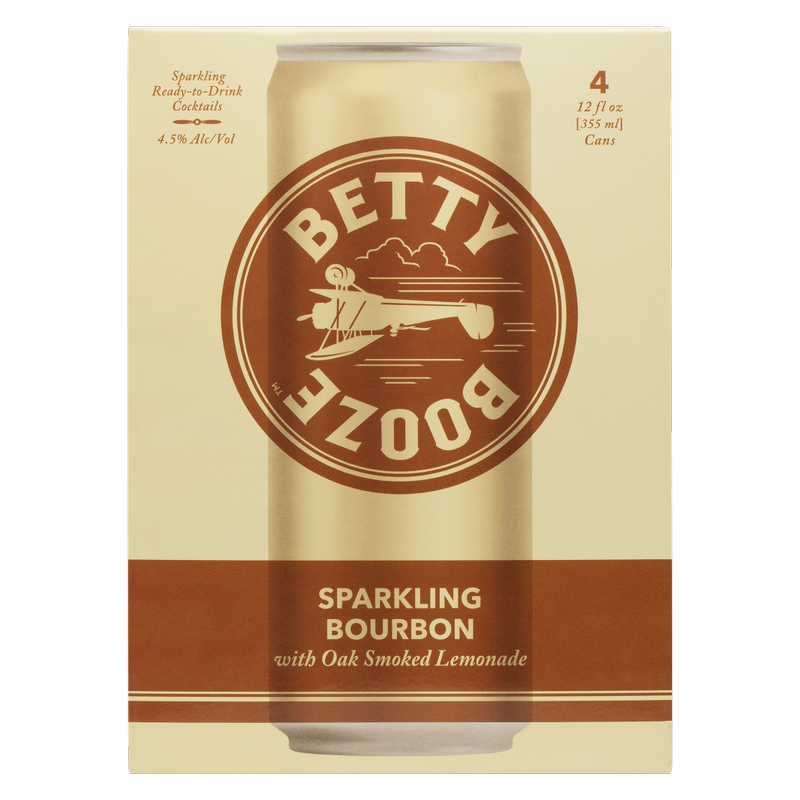 Betty Booze Sparkling Bourbon Lemonade 4pk 12oz Can
