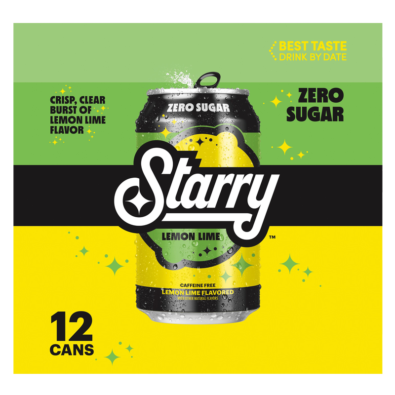 Starry Zero Sugar Lemon Lime 12pk 12oz Can