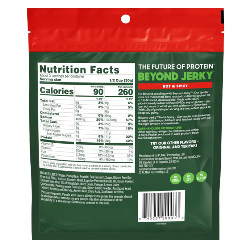Beyond Meat Hot & Spicy Plant-Based Jerky 3oz