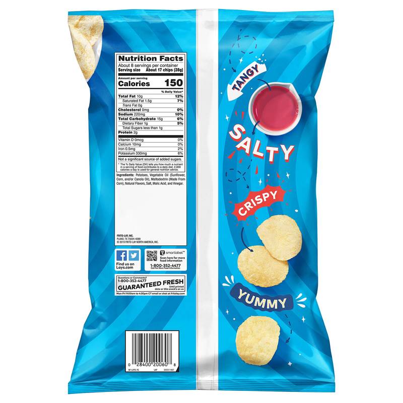 Lay's Salt & Vinegar Potato Chips 7.75oz