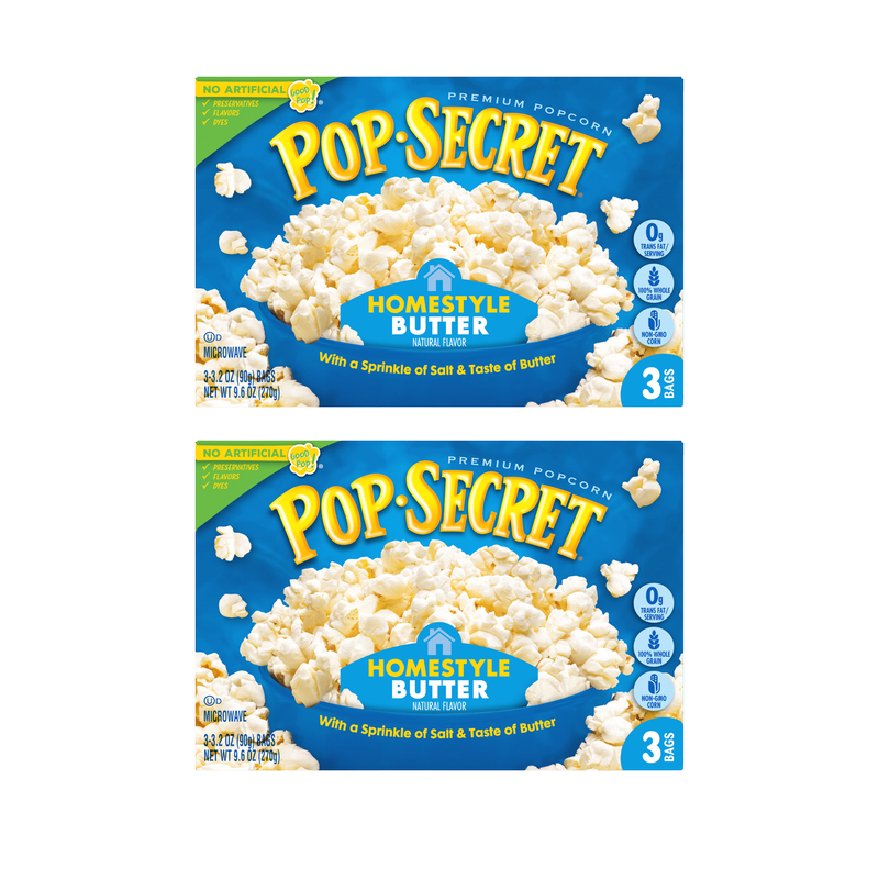 2ct Pop Secret Homestyle Butter Microwavable Popcorn 3ct 9.6oz