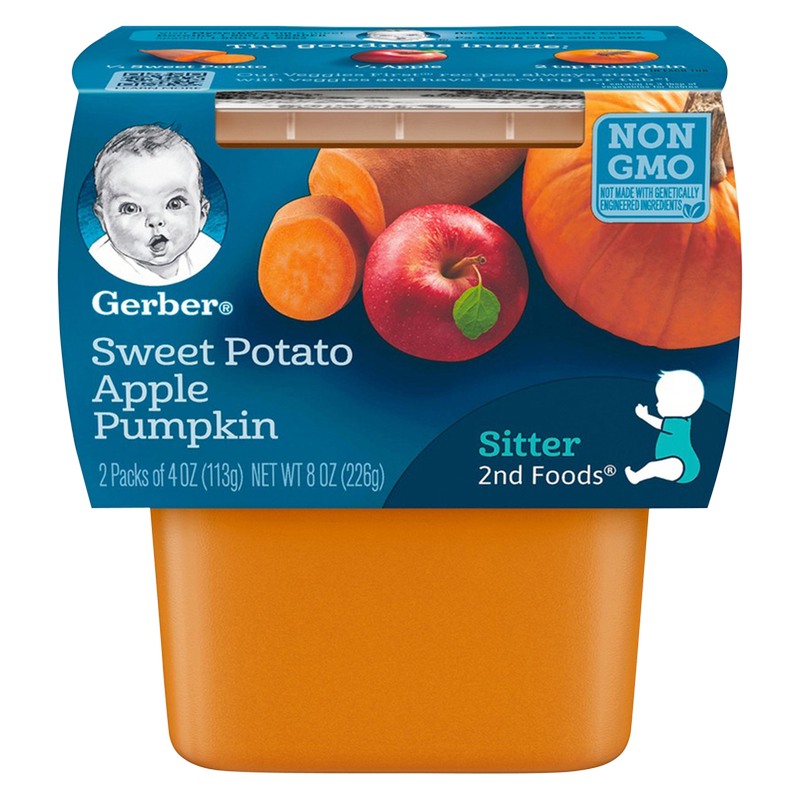 Gerber 2nd Foods Sweet Potato Apple Pumpkin Baby Food 4oz 2ct