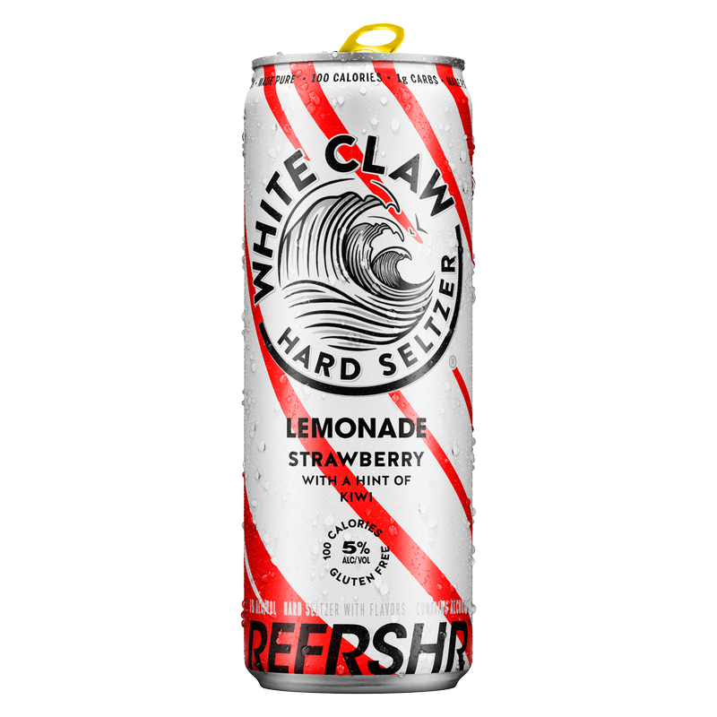 White Claw REFRSHR Lemonade Strawberry with a hint of Kiwi Single 12oz Can 5.0% ABV