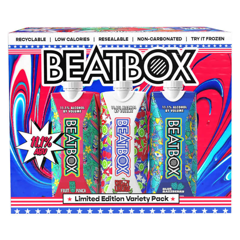 BeatBox Red, White, Blue Variety Pack 6pk 500ml