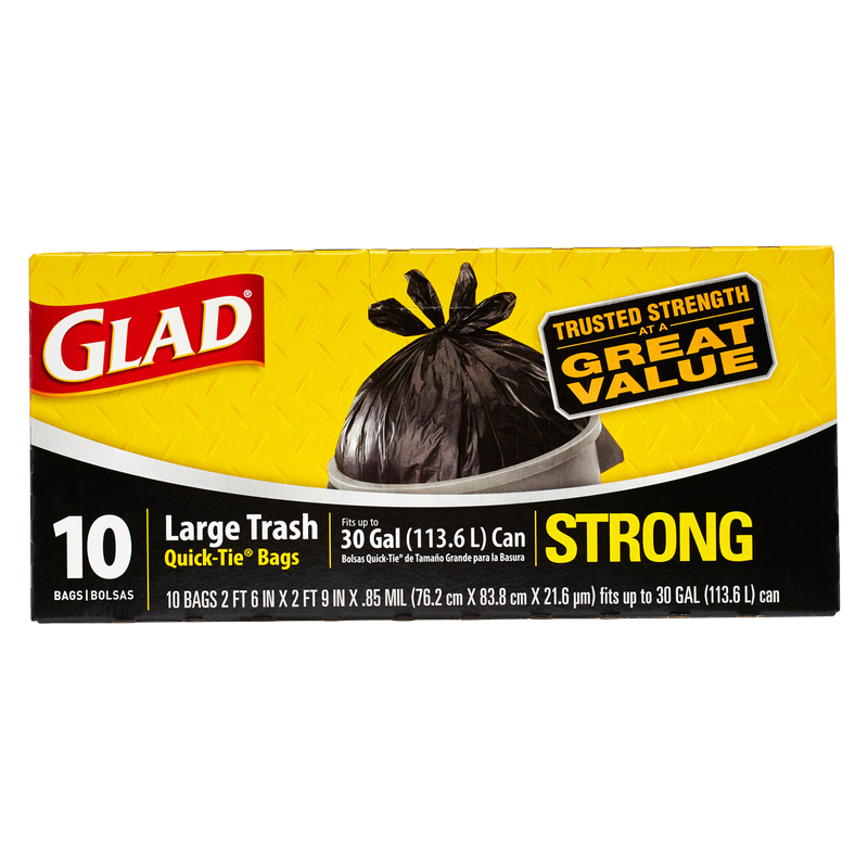 Glad Trash Bags Large 10ct
