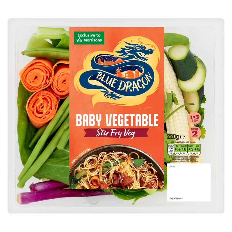 Blue Dragon Baby Vegetable Stir Fry Veg, 220g