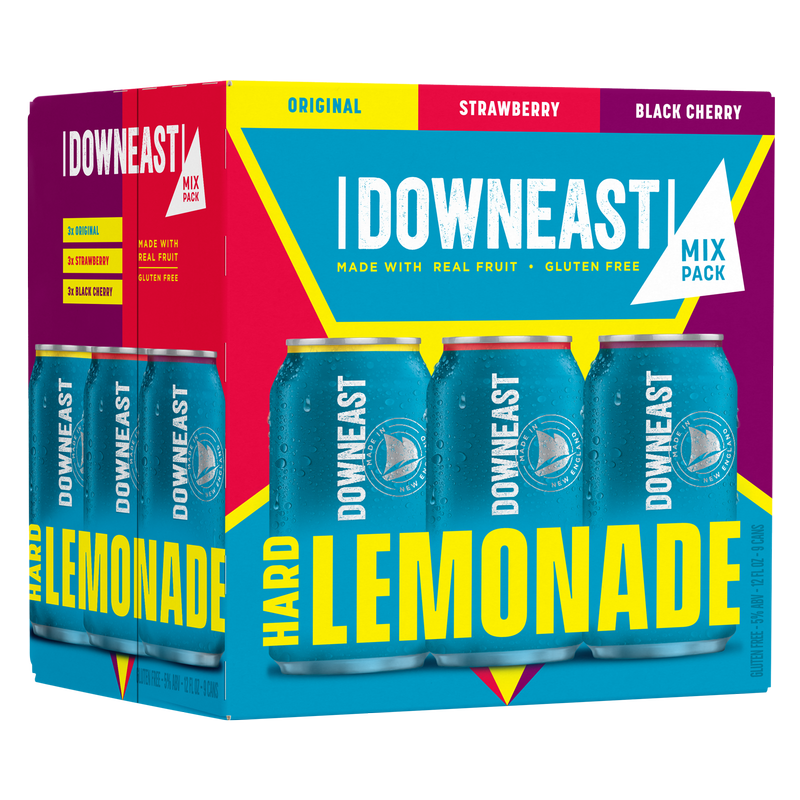Downeast Hard Lemonade Mix Pack 9pk 12oz Can 5.0% ABV