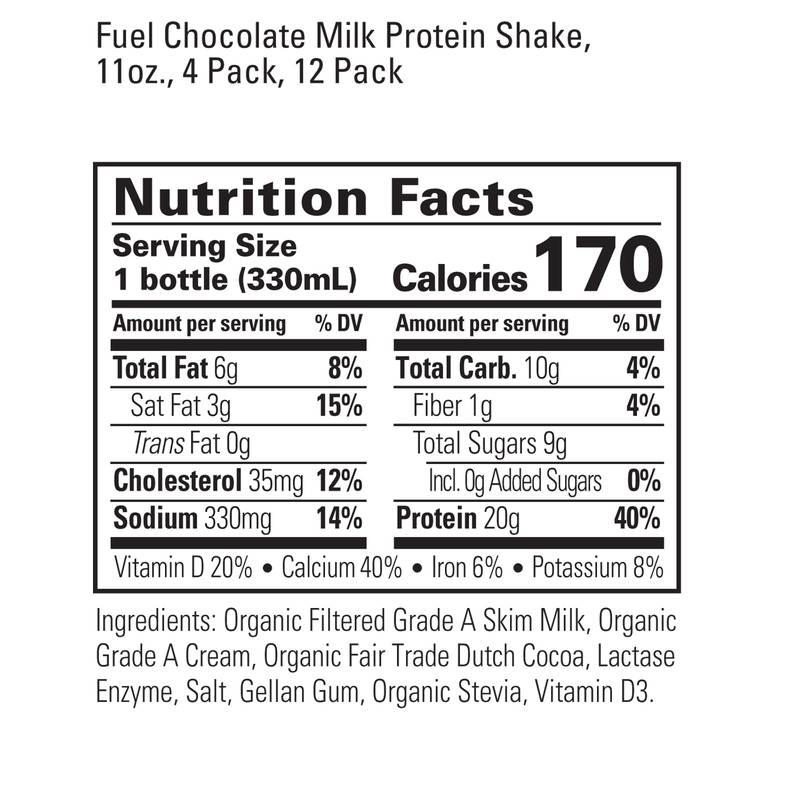 Organic Valley Fuel High Protein Chocolate Shake 11oz